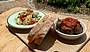 Delicious lunch with wine tasting 
