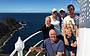 Views from the lighthouse balcony and a bunch of Bruny locals joining in the fun.